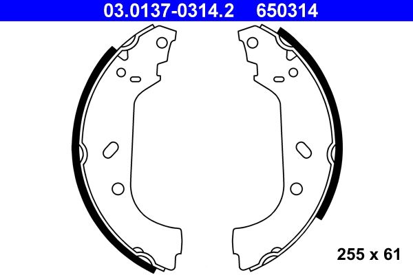 ATE 03.0137-0314.2 - Bremsbackensatz