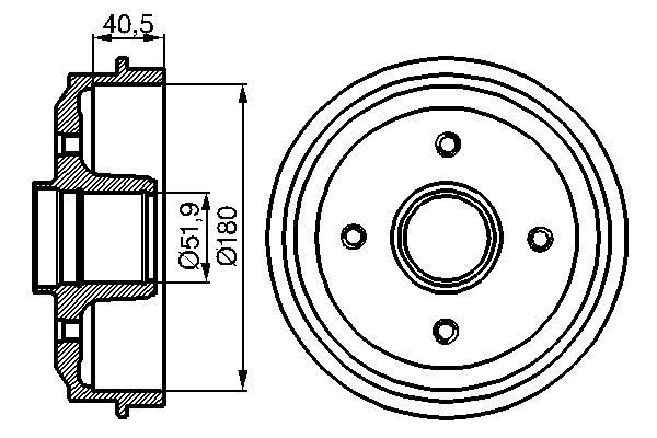 BOSCH 0 986 477 095 - Bremstrommel