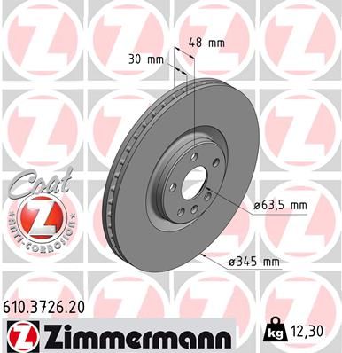 ZIMMERMANN 610.3726.20 - Bremsscheibe