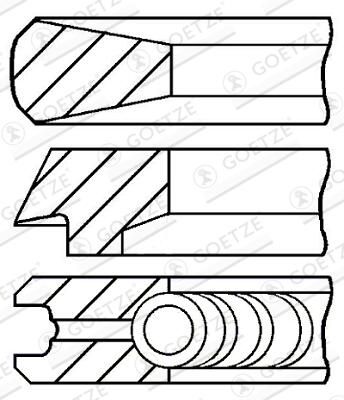 GOETZE ENGINE 08-121900-00 - Kolbenringsatz