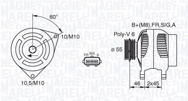 MAGNETI MARELLI 063380002010 - Generator