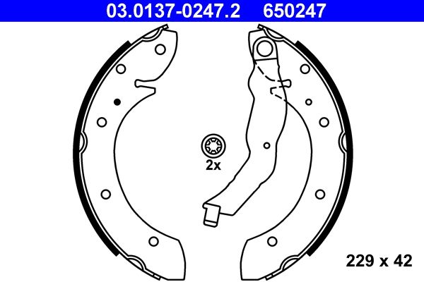 ATE 03.0137-0247.2 - Bremsbackensatz