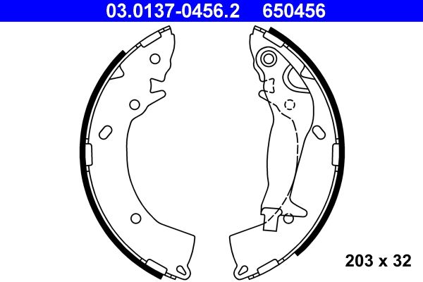 ATE 03.0137-0456.2 - Bremsbackensatz