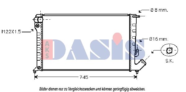 AKS DASIS 060015N - Kühler, Motorkühlung