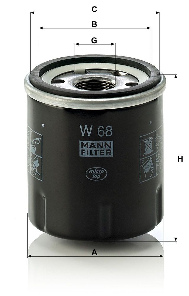 MANN-FILTER W 68 - Ölfilter