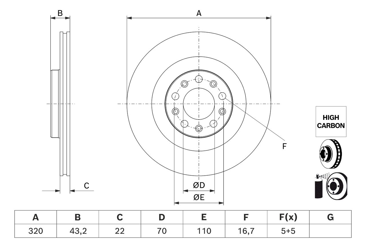 BOSCH 0 986 479 J43 - Bremsscheibe