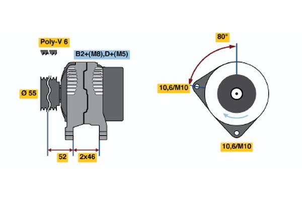 BOSCH 0 124 615 002 - Generator
