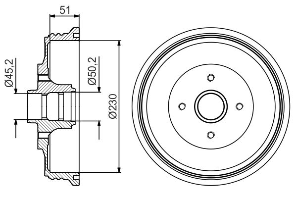 BOSCH 0 986 477 200 - Bremstrommel