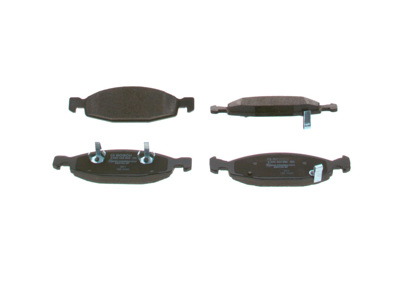 BOSCH 0 986 424 666 - Bremsbelagsatz, Scheibenbremse