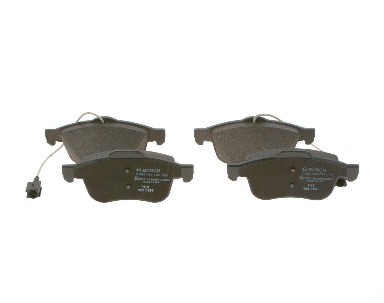 BOSCH 0 986 494 795 - Bremsbelagsatz, Scheibenbremse