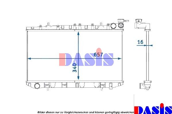 AKS DASIS 072250N - Kühler, Motorkühlung