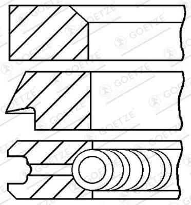 GOETZE ENGINE 08-133900-00 - Kolbenringsatz
