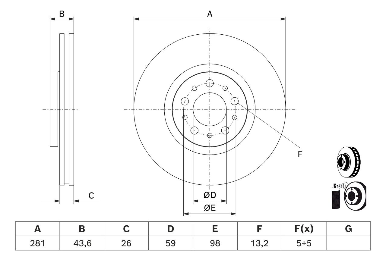 BOSCH 0 986 479 J45 - Bremsscheibe