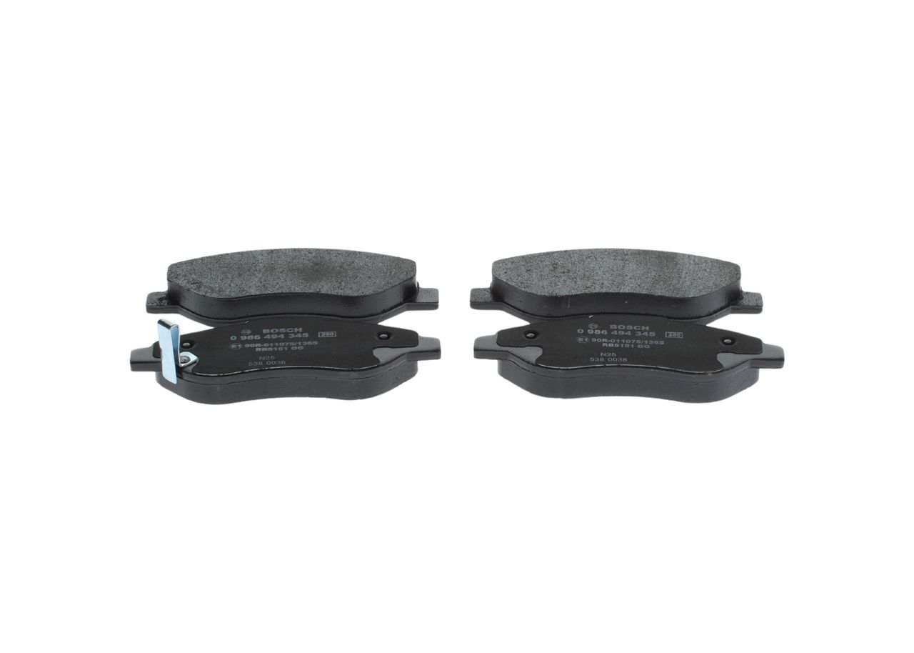 BOSCH 0 986 494 345 - Bremsbelagsatz, Scheibenbremse
