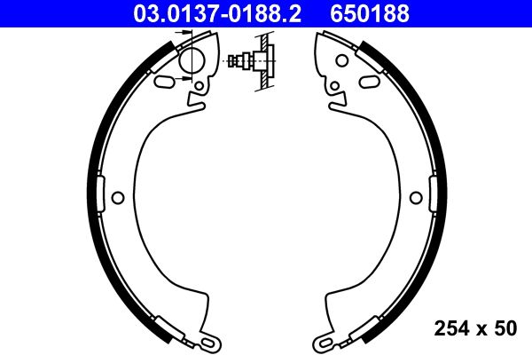 ATE 03.0137-0188.2 - Bremsbackensatz