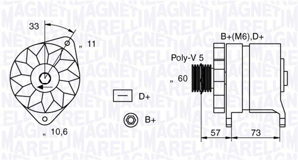 MAGNETI MARELLI 063321156010 - Generator