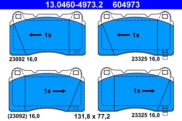 ATE 13.0460-4973.2 - Bremsbelagsatz, Scheibenbremse