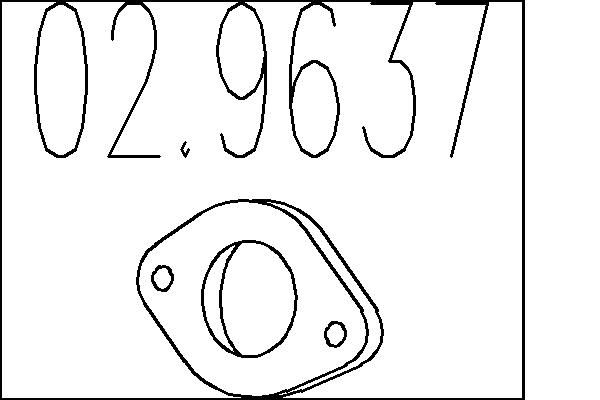 MTS 02.9637 - Dichtung, Abgasrohr