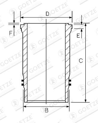 GOETZE ENGINE 14-451030-00 - Zylinderlaufbuchse