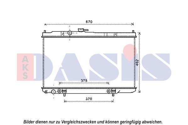 AKS DASIS 070134N - Kühler, Motorkühlung