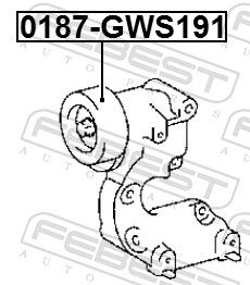 FEBEST 0187-GWS191 - Spannrolle, Keilrippenriemen