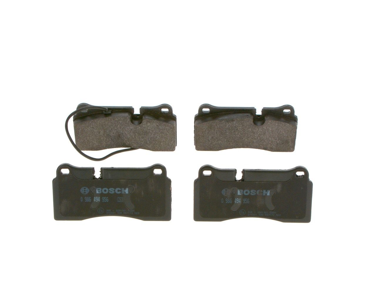 BOSCH 0 986 494 956 - Bremsbelagsatz, Scheibenbremse