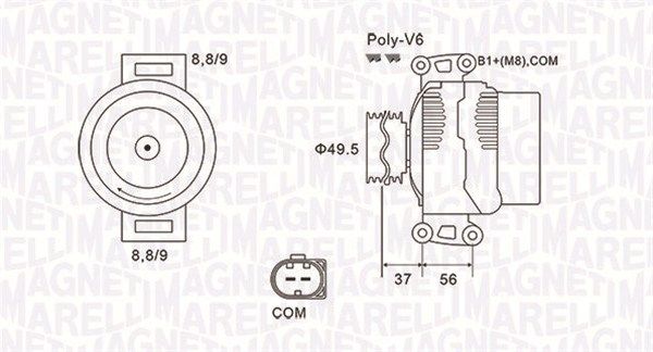 MAGNETI MARELLI 063732038010 - Generator