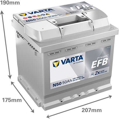 VARTA 550500055K262 - Starterbatterie