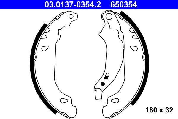 ATE 03.0137-0354.2 - Bremsbackensatz