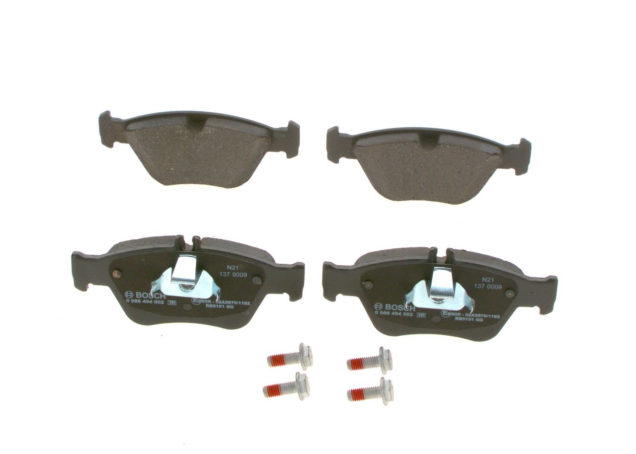BOSCH 0 986 494 002 - Bremsbelagsatz, Scheibenbremse