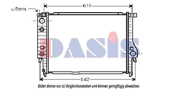 AKS DASIS 051000N - Kühler, Motorkühlung