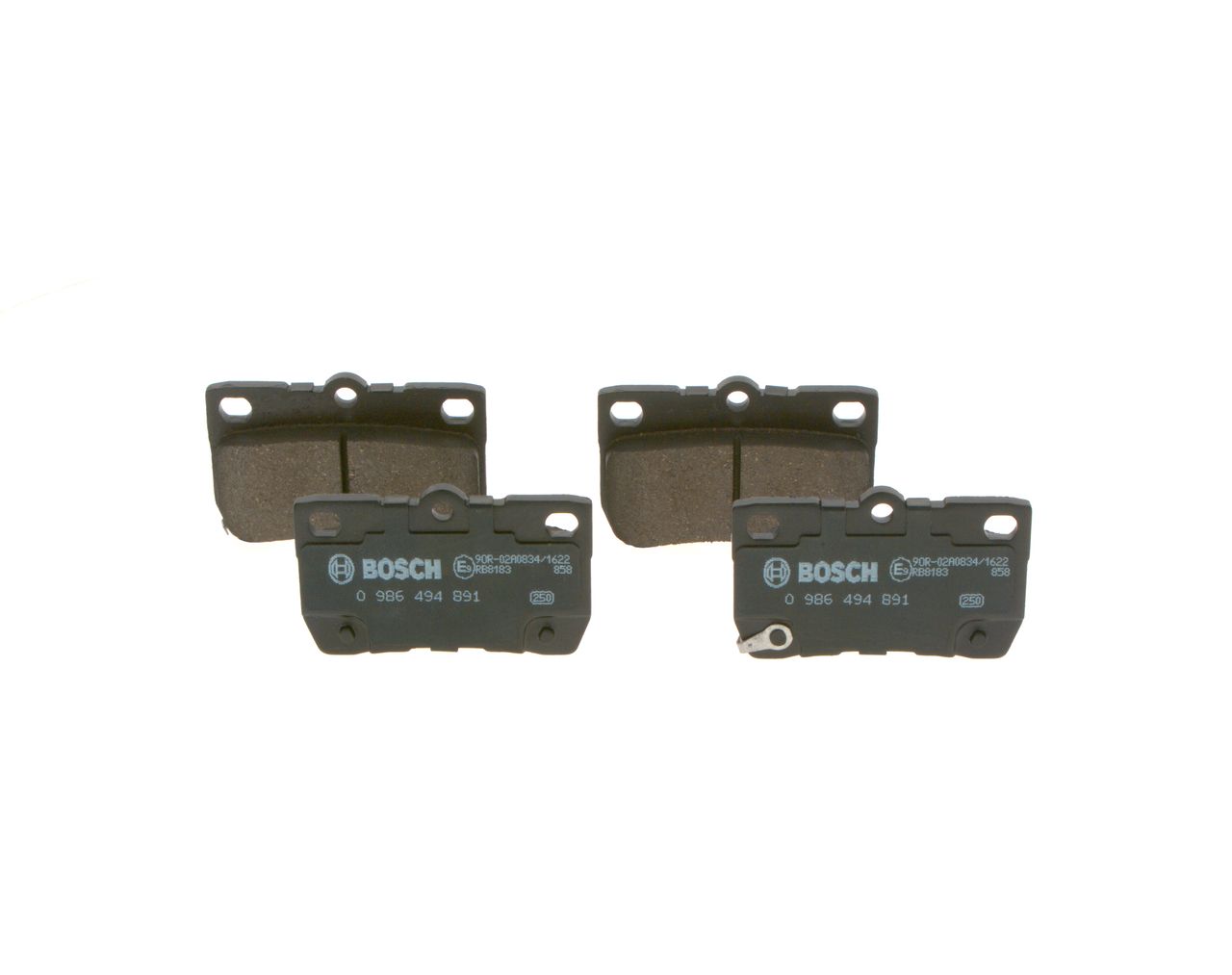 BOSCH 0 986 494 891 - Bremsbelagsatz, Scheibenbremse
