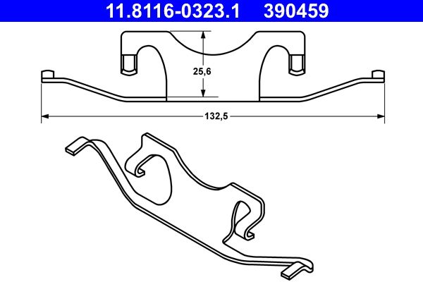 ATE 11.8116-0323.1 - Feder, Bremssattel