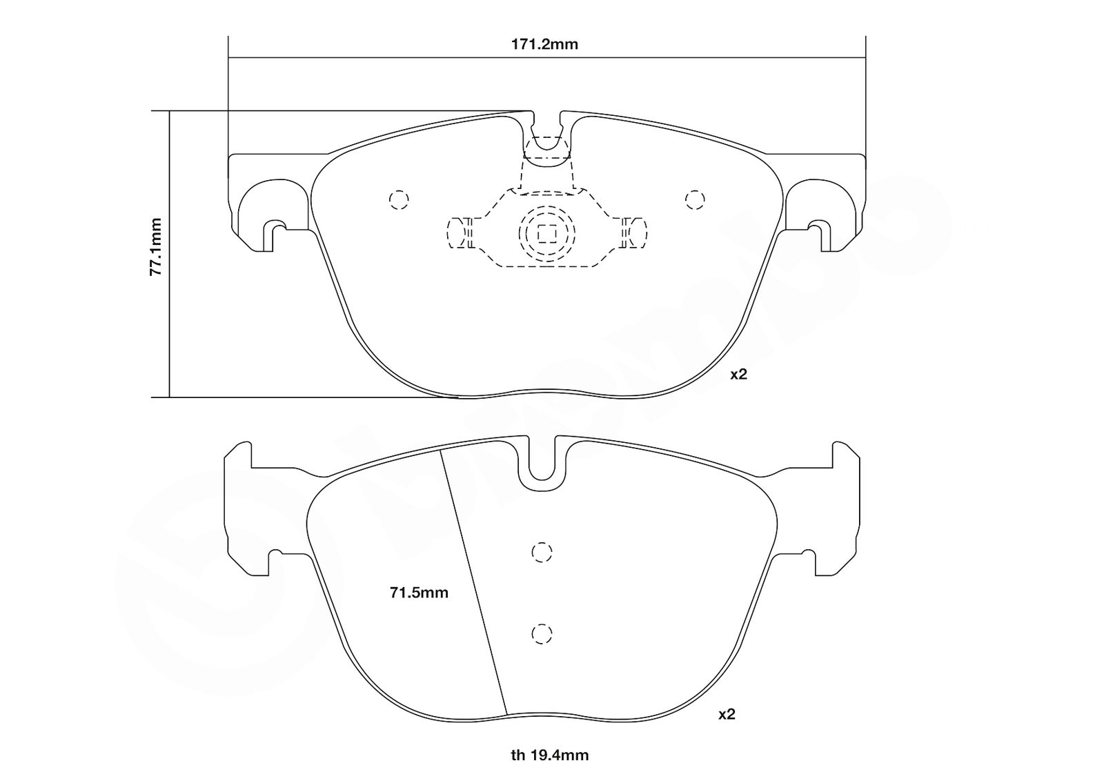 BREMBO 07.B314.96 - Hochleistungs-Bremsbelagsatz