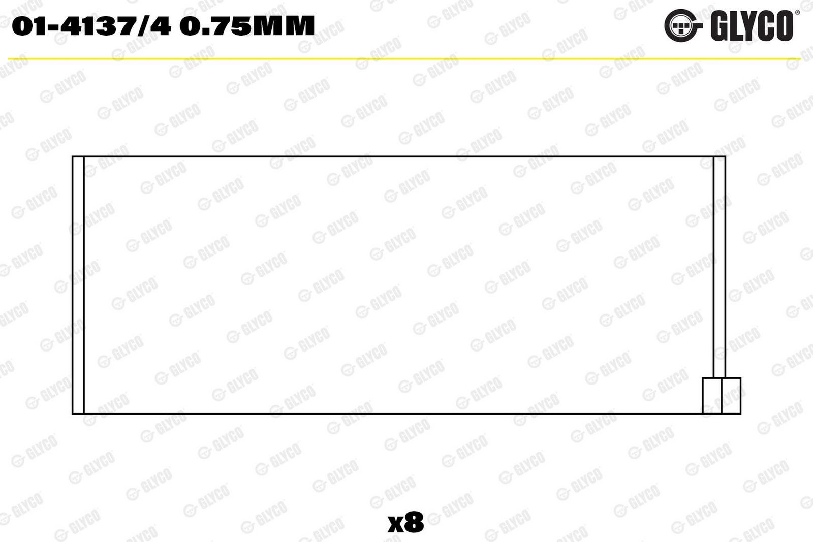 GLYCO 01-4137/4 0.75mm - Pleuellagerschale