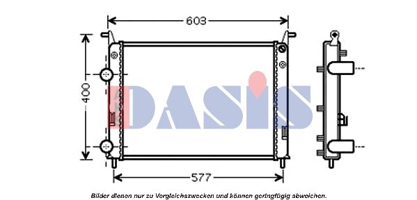 AKS DASIS 080089N - Kühler, Motorkühlung