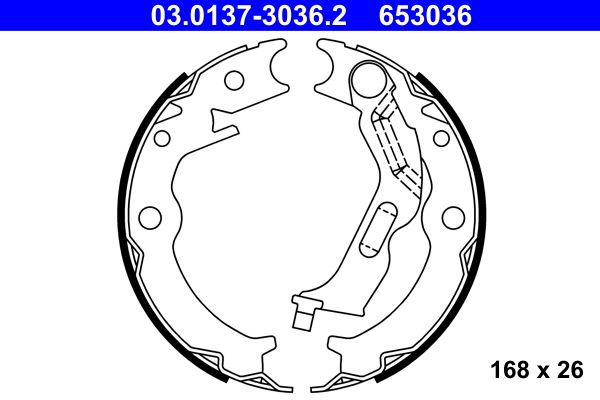 ATE 03.0137-3036.2 - Bremsbackensatz, Feststellbremse