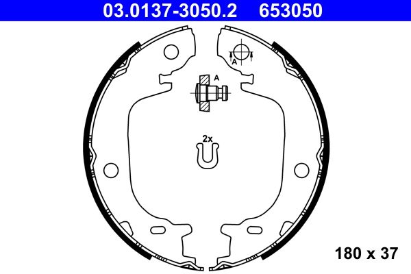ATE 03.0137-3050.2 - Bremsbackensatz, Feststellbremse