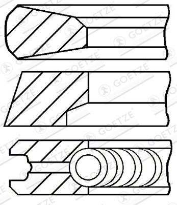 GOETZE ENGINE 08-123200-00 - Kolbenringsatz