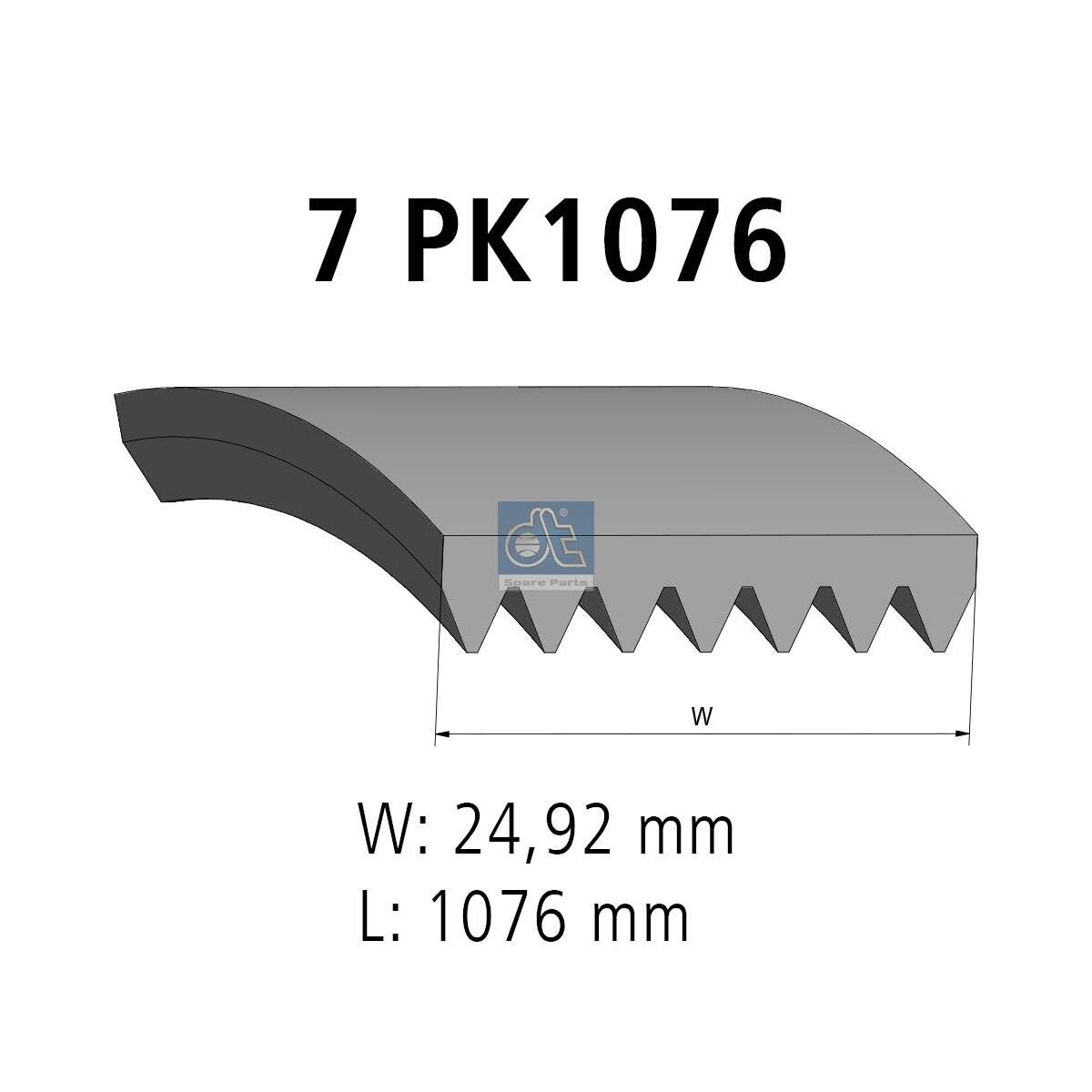 DT Spare Parts 12.15422 - Keilrippenriemen