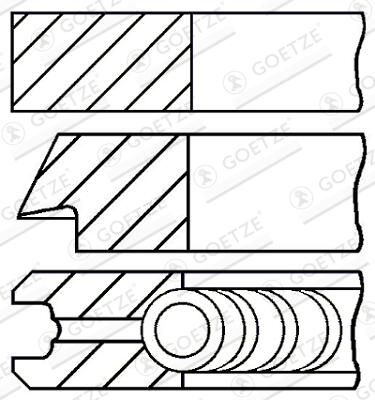 GOETZE ENGINE 08-429300-00 - Kolbenringsatz