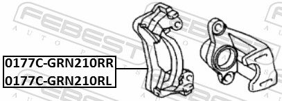 FEBEST 0177C-GRN210RL - Bremssattelhaltersatz