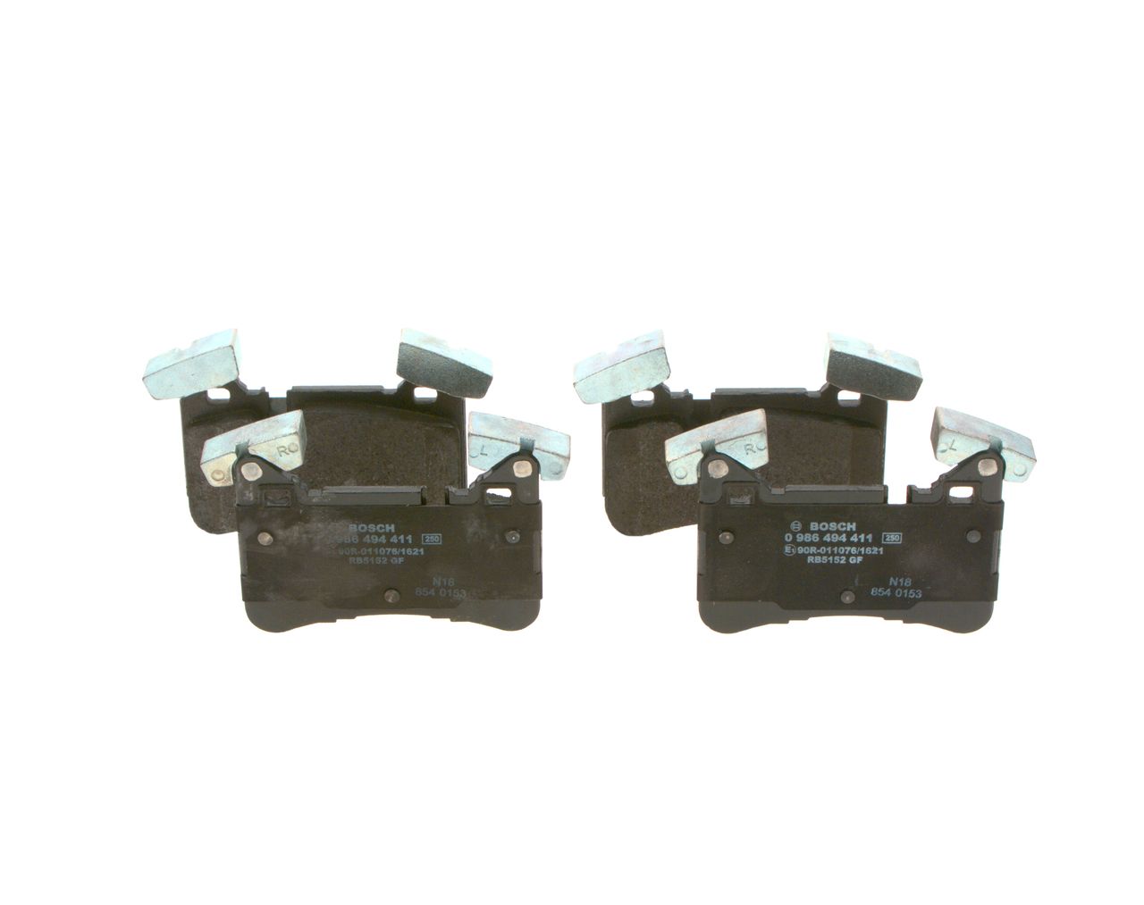 BOSCH 0 986 494 411 - Bremsbelagsatz, Scheibenbremse