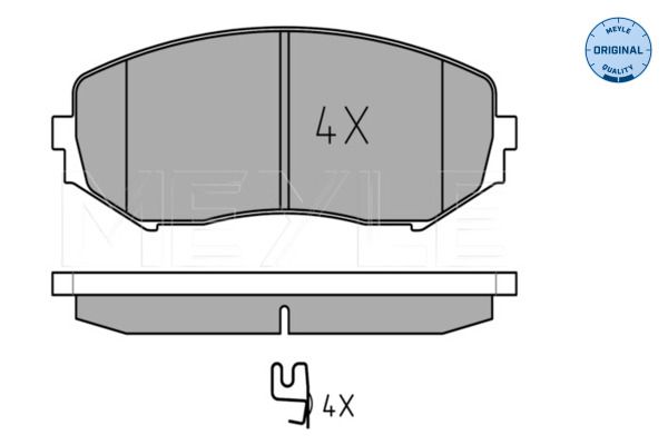 MEYLE 025 243 4617/W - Bremsbelagsatz, Scheibenbremse