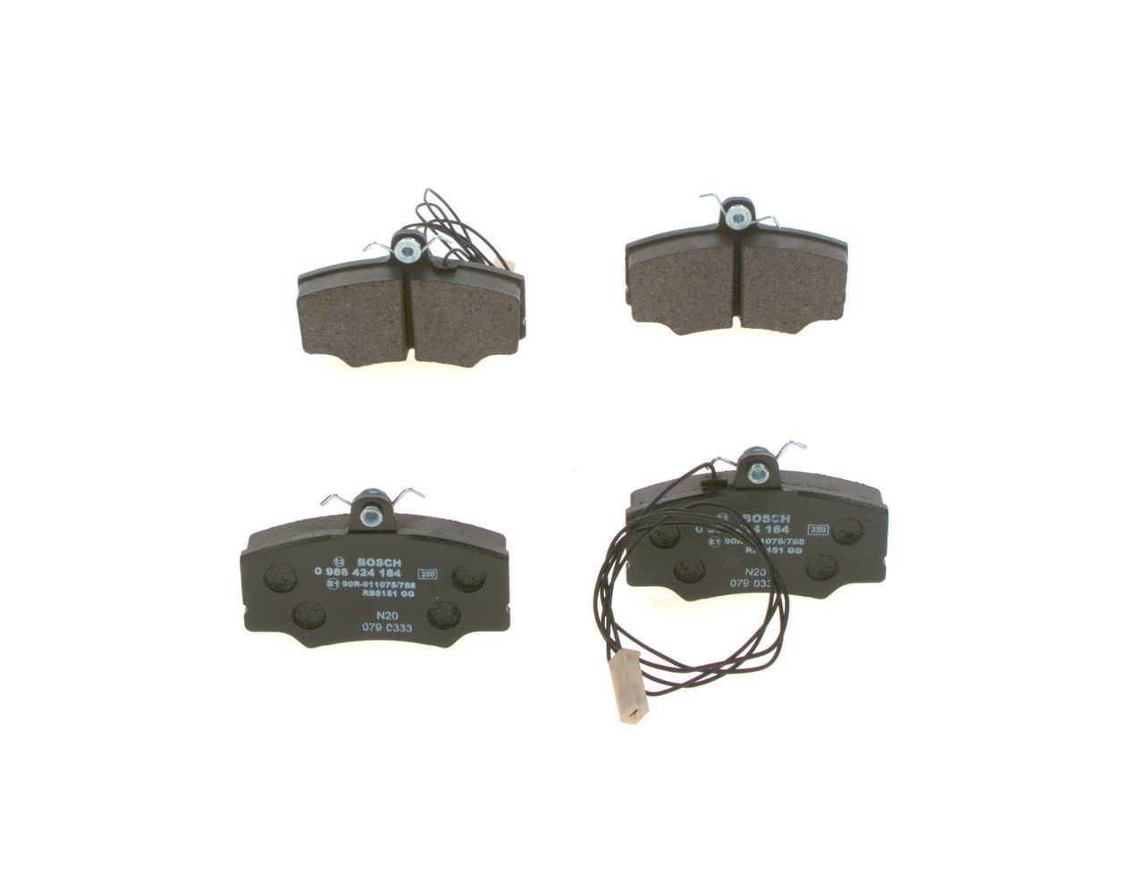 BOSCH 0 986 424 184 - Bremsbelagsatz, Scheibenbremse