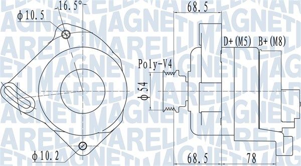 MAGNETI MARELLI 063732096010 - Generator