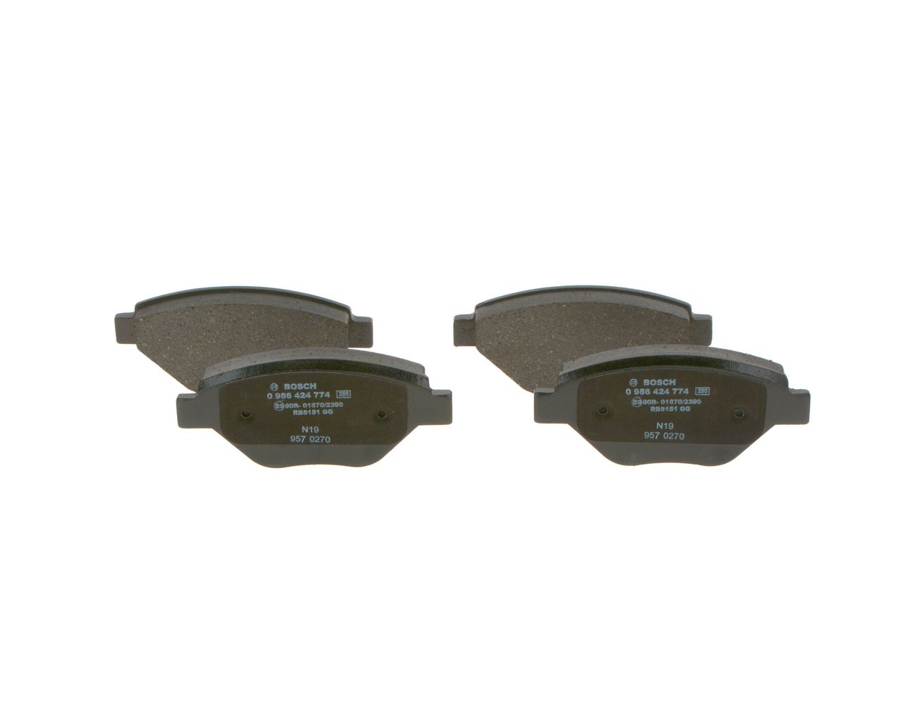 BOSCH 0 986 424 774 - Bremsbelagsatz, Scheibenbremse