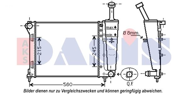 AKS DASIS 080111N - Kühler, Motorkühlung