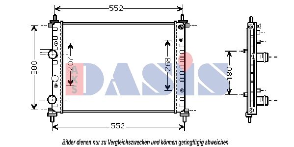 AKS DASIS 080096N - Kühler, Motorkühlung