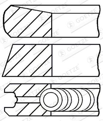 GOETZE ENGINE 08-288200-00 - Kolbenringsatz
